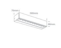 9W sieninis lauko šviestuvas, antracito sp., 3000K, IP65, 67526A2/AN/W