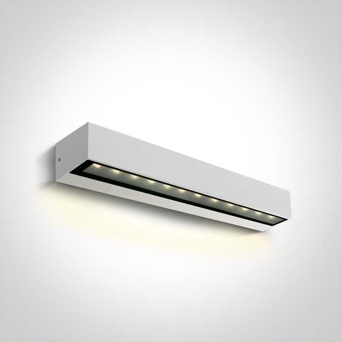 9W sieninis lauko šviestuvas, baltas, 3000K, IP65, 67526A2/W/W