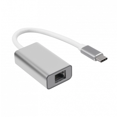 Adapteris LAN / USB-C, sidabro sp.