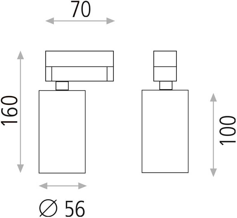 Akcentinis šviestuvas į bėgelius ZOOM, GU10, baltas, T37640B
