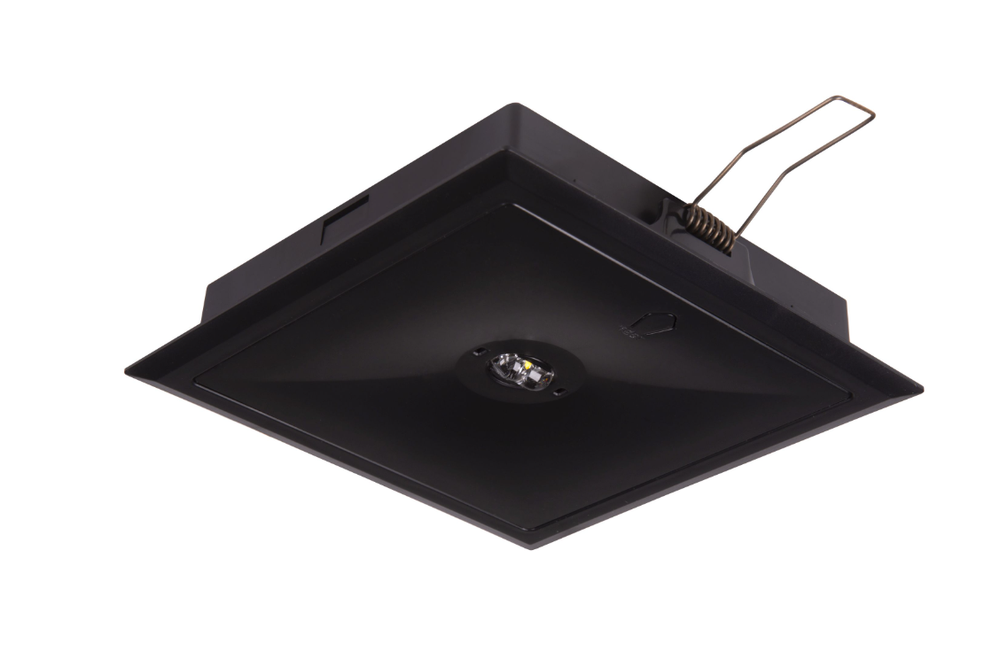 Avarinio šviestuvo STARLET QUAD LED įleidžiamo montavimo rėmelis, juodas