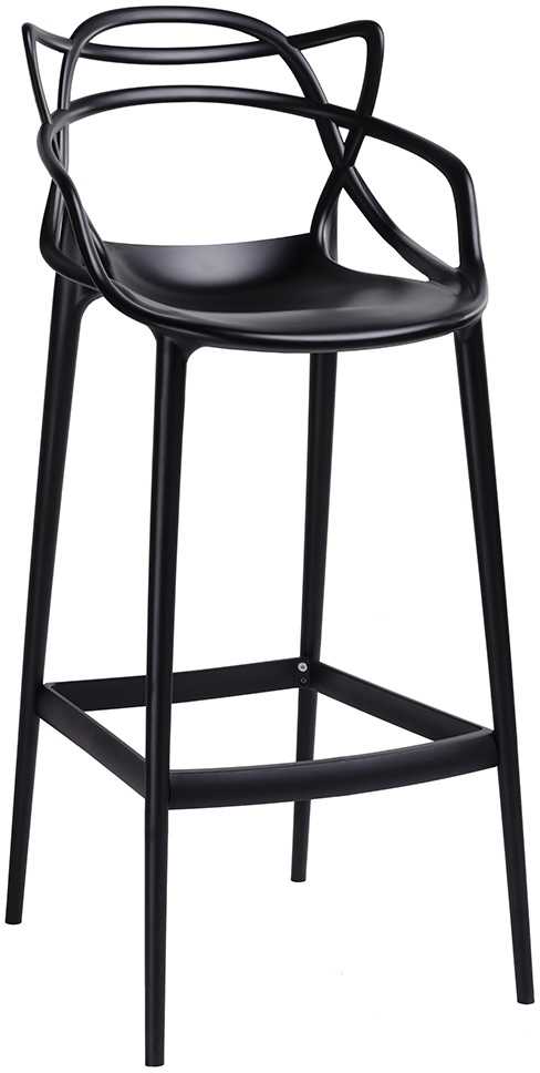 Baro kėdė HILO PREMIUM 75CM, juoda, plastikinė