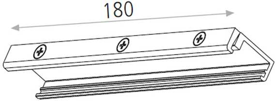 Bėgelių sujungimas, 180mm, baltas, 5CLA41161B