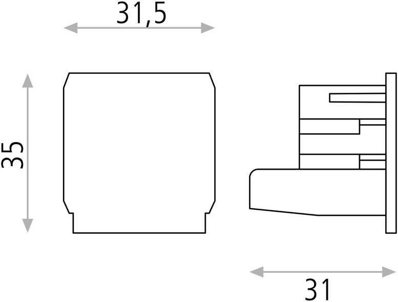Bėgelių užbaigimas TAPA-CTL, juodas, 5FIN4116N