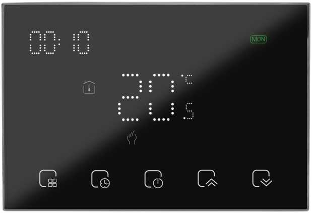 Belaidis termostatas SPRING TR8000 RF, juodas