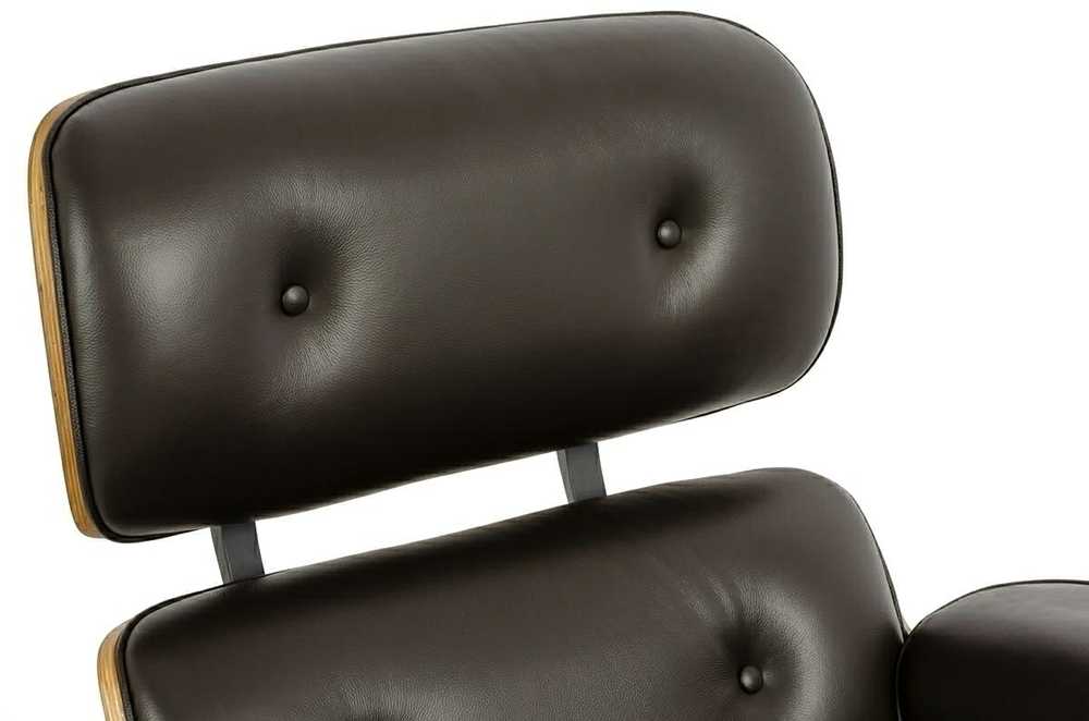 Biuro kėdė - fotelis su atrama kojoms LOUNGE HM PREMIUM SZEROKI, rudas, pagaminta iš natūralios odos