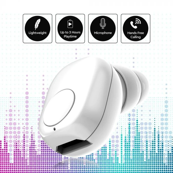 Bluetooth ausinės, 55mAh, baltos sp.