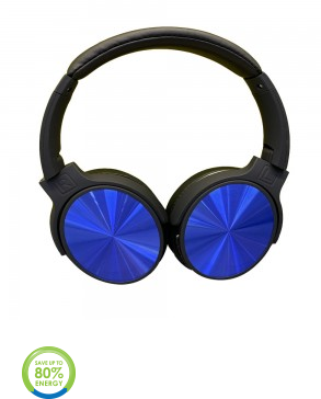 Bluetooth ausinės V-TAC, mėlynos spalvos.