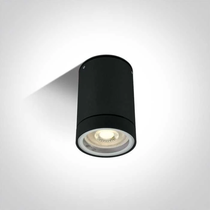 Cilindro formos šviestuvas, GU10, juodas, 67130C/B