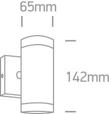 Cilindro formos šviestuvas, GU10, pilkas, 67130/G