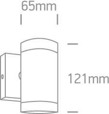 Cilindro formos šviestuvas, GU10, rūdžių sp., 67130E/BR