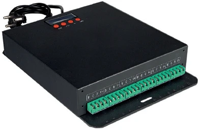 DMX512 RGB LED valdiklis, įėjimas AC230V, išėjimas DC12/24V, 300W, 6 RGB kanalai (50W)