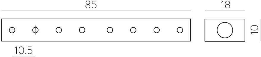 EASY LINK sistemos bėgelio vidinis sujungimas, juodas, K1002345N