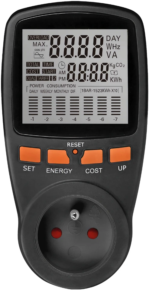 Energijos suvartojimo matuoklis PMM 2, juodas