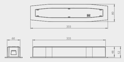 Intelight 7W avarinis/evakuacinis šviestuvas SUPREMA SO 150 M 3H AT IP54 PT, baltas