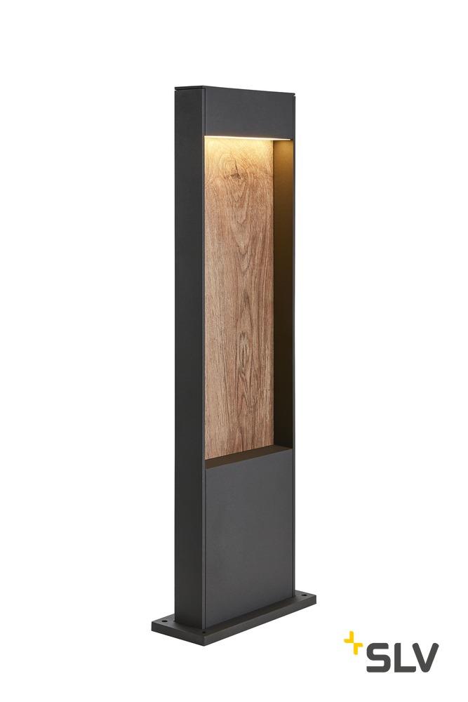 slv FLATT POLE 65 lauko LED toršeras 3000K IP65 antracito spalvos/rudas