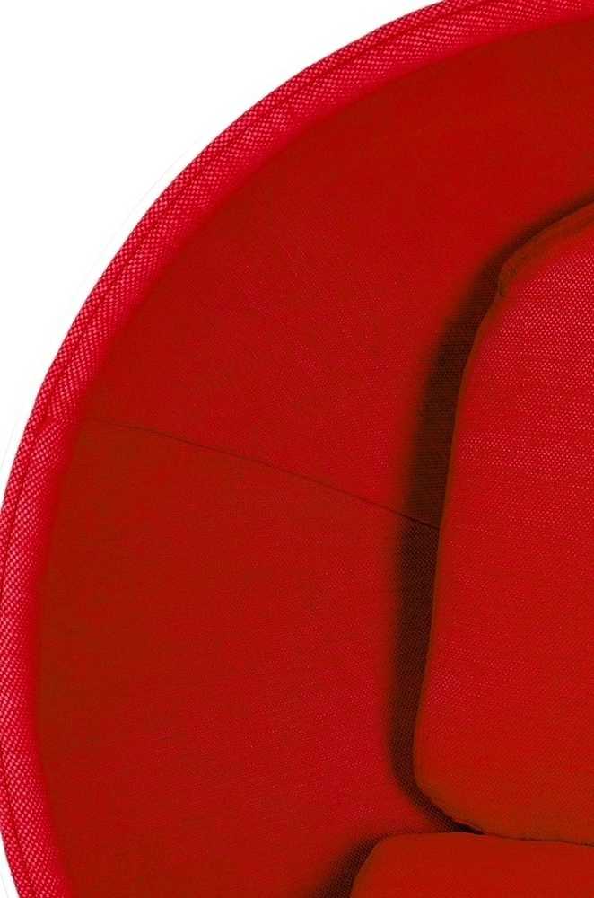 Fotelis BALL, baltos/raudonos sp.