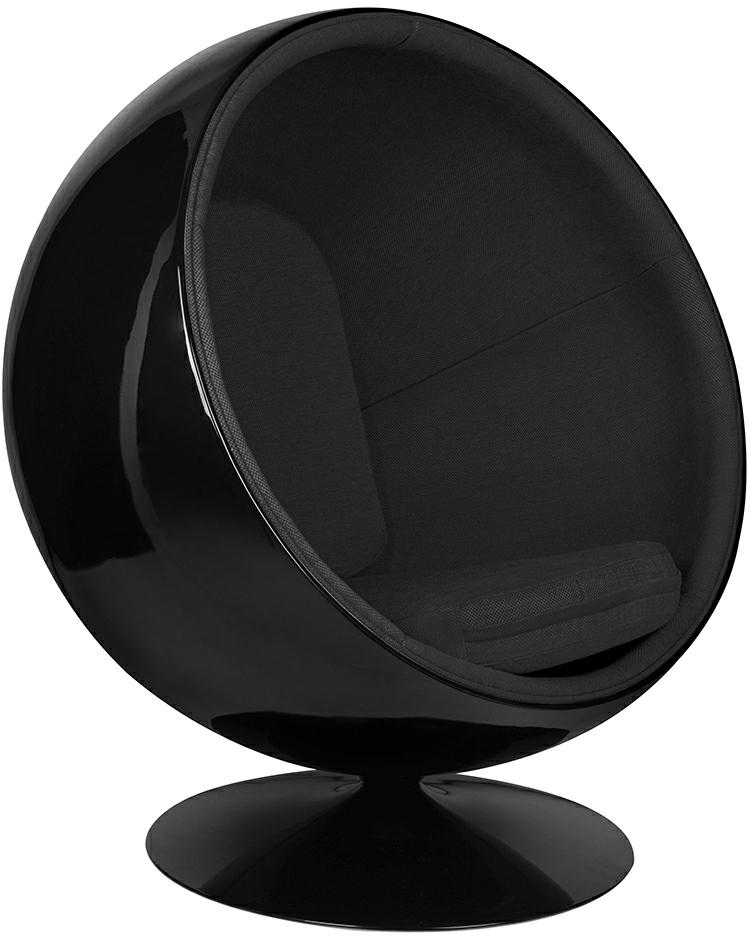 Fotelis BALL, juodas