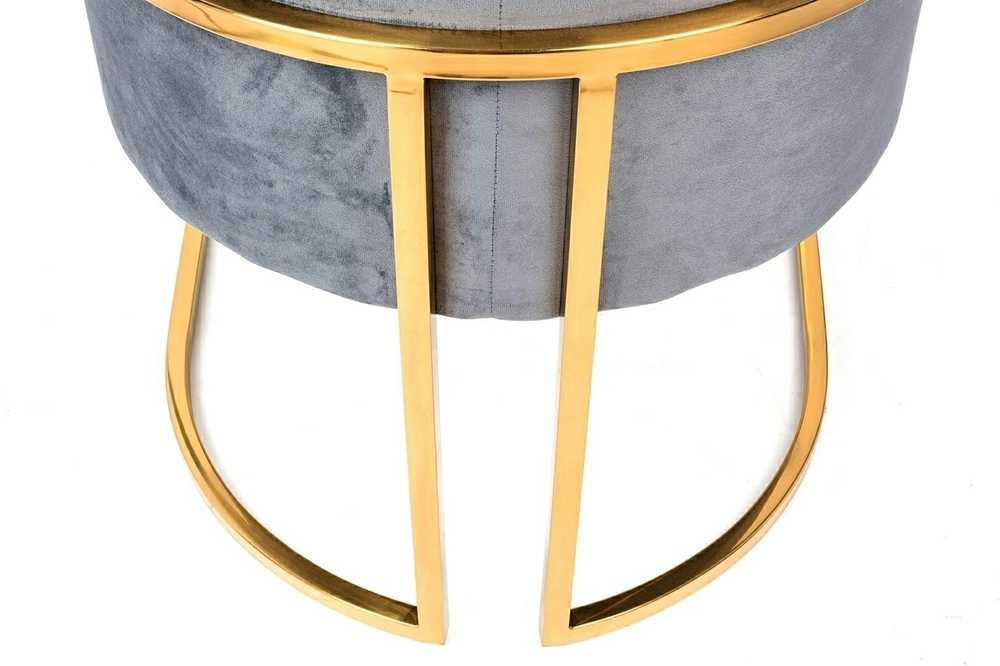 Fotelis CHLOE, aukso/pilkos sp.