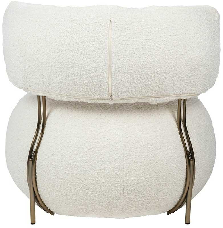 Fotelis LOW TEDDY, baltas