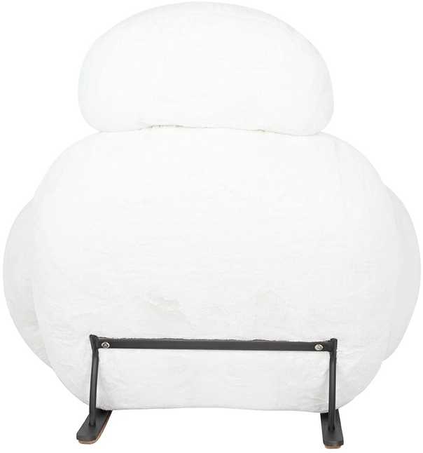 Fotelis PLUSH FUR, baltas