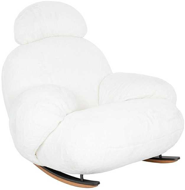 Fotelis PLUSH FUR, baltas