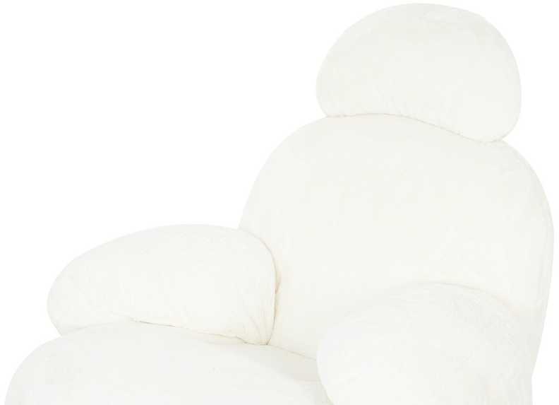 Fotelis PLUSH FUR, baltas