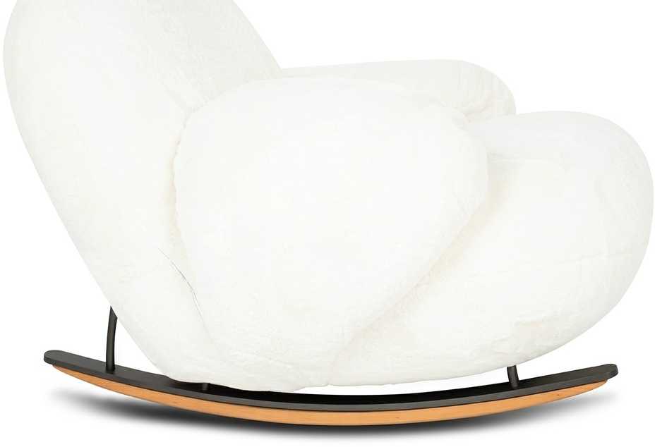 Fotelis PLUSH FUR, baltas