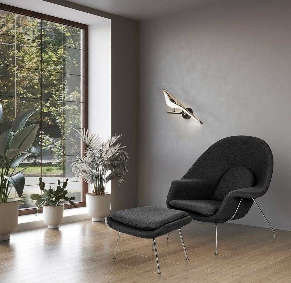 Fotelis su atrama kojoms COZY, pilkas