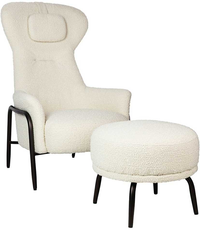 Fotelis su atrama kojoms TEDDY GRAND, smėlio sp.