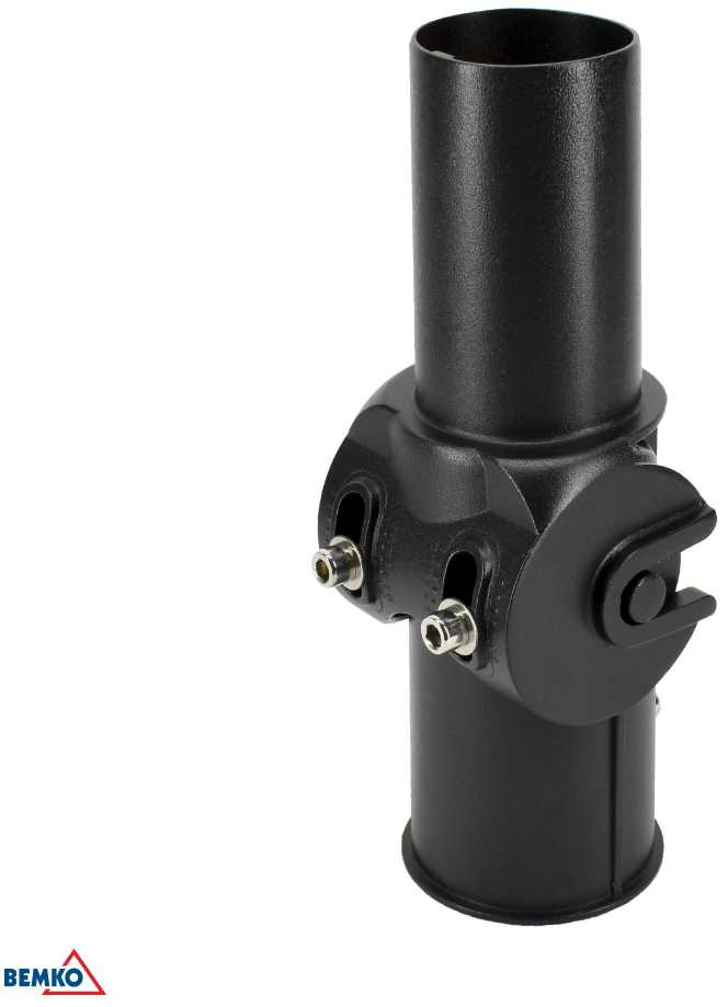 Bemko Gatvės šviestuvo (150W) montavimo adapteris, juodas