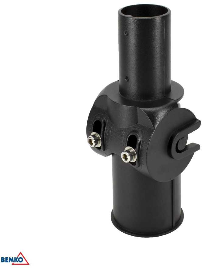 Bemko Gatvės šviestuvo (50W) montavimo adapteris, juodas
