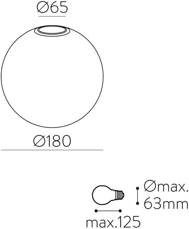 Gaubtas, skirtas šviestuvui PARMA, pilkos/dūmų sp., K0011440FU