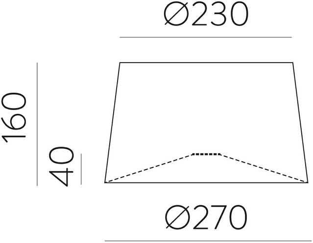 Gaubtas, skirtas šviestuvui STILO, baltas, 270-230mm, 5PANT0030B