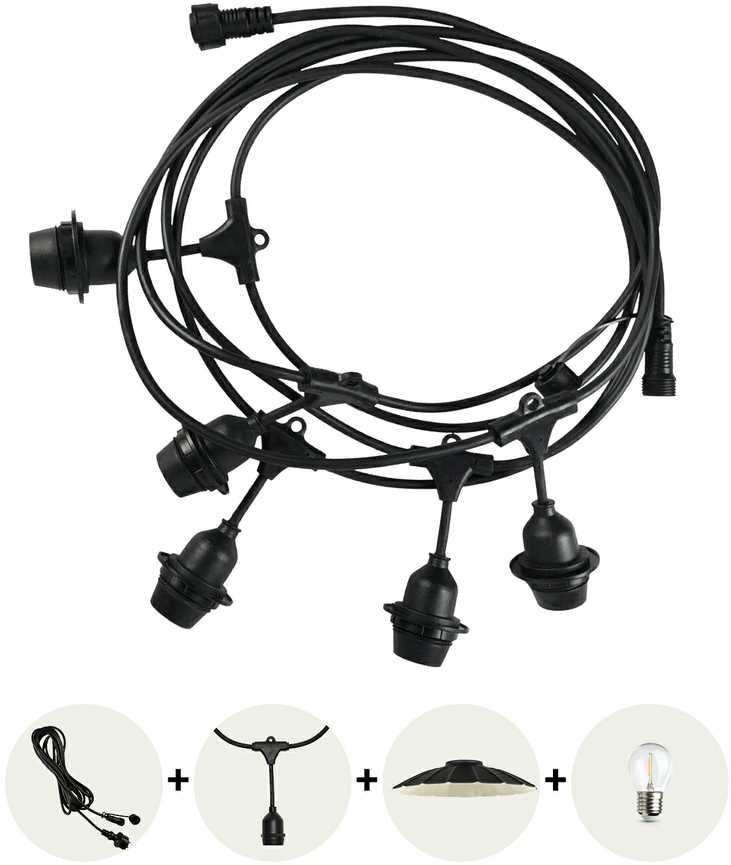 Girlianda CRETE, 5xE27, 5m, IP44