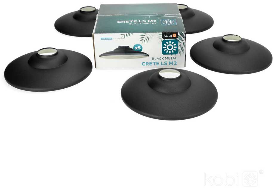 Girliandos CRETE gaubtai LS M2, juodi, 5vnt.