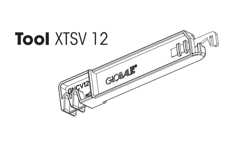 On The Spot GLOBAL Trac Pro ir GLOBAL Trac Pulse bėgelių laidų lankstymo įrankis XTSV12