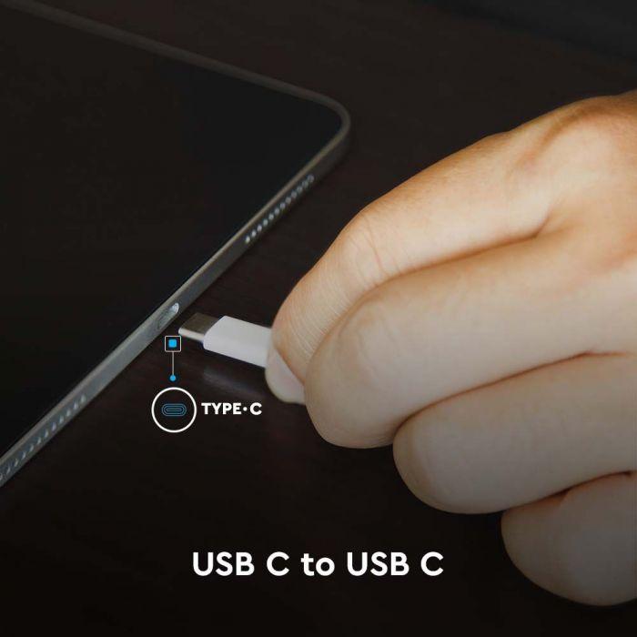 Greito įkrovimo laidas, USB-C/USB-C, juodas, 1m