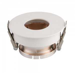 V-tac GU10 lemputės įmontuojamas rėmelis, apvalus, 80x42mm, baltos/rožinio aukso spalvos