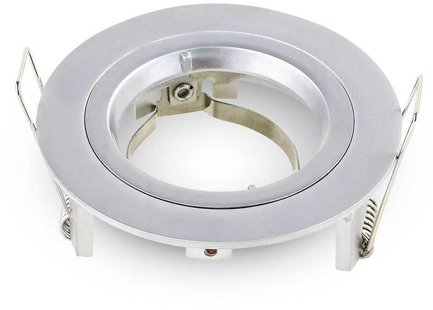 GU10 lemputės rėmelis V-TAC, apvalus, sidabro sp., Φ81x34mm