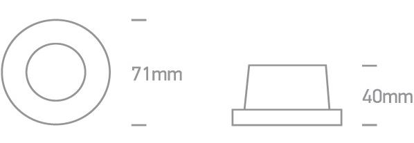 Įleidžiamas šviestuvas, GU10, baltas, 10105H/W