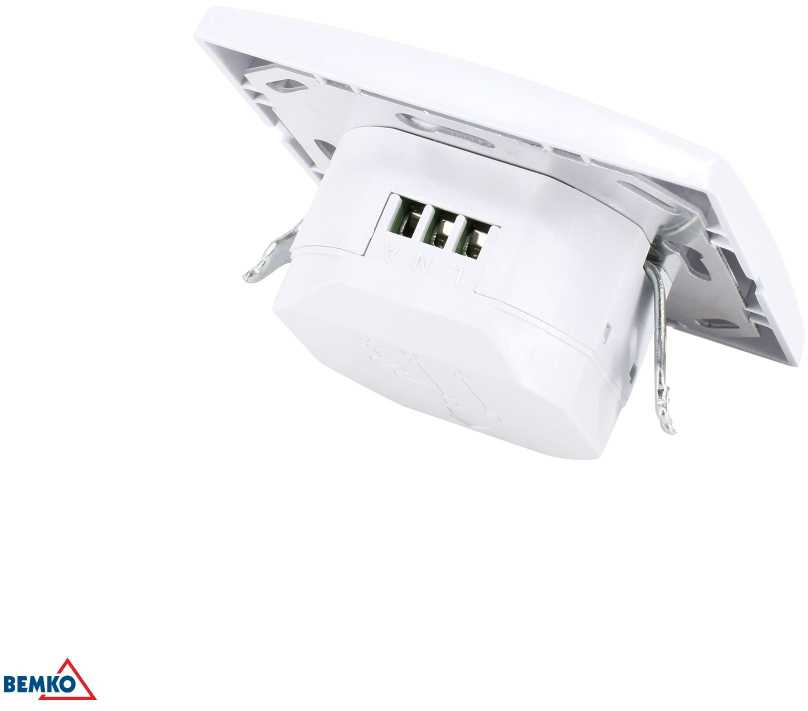 Bemko Įleidžiamas judesio daviklis, baltas, IP20, max 500W, 160°, max 9m