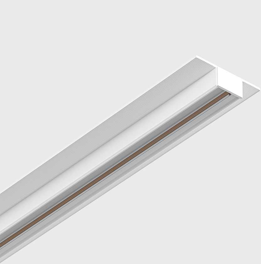 Įleidžiamas magnetinės sistemos bėgelis MINI_LINE 42 R, 42 / 48V, baltas, 2m
