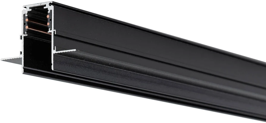 Įleidžiamas magnetinis bėgelis MAGNETIC, juodas, 2m