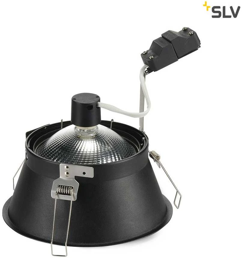 slv Įleidžiamas šviestuvas HORN-T, juodas, GU10