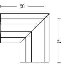 Įleidžiamo magnetinio bėgelio ZAMBELIS horizontalus kampinis sujungimas, juodas, 2084B-C2