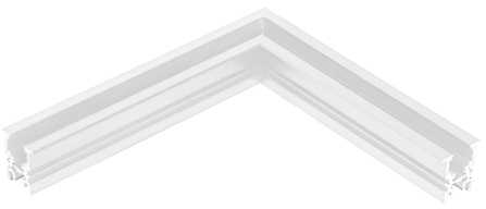 Įleidžiamo magnetinio bėgelio ZAMBELIS horizontalus kampinis sujungimas, baltas, 2084W-C2