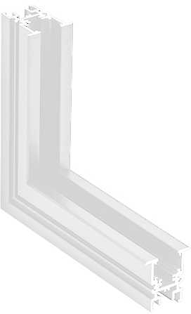 Įleidžiamo magnetinio bėgelio ZAMBELIS vertikalus kampinis sujungimas, baltas, 2084W-C1