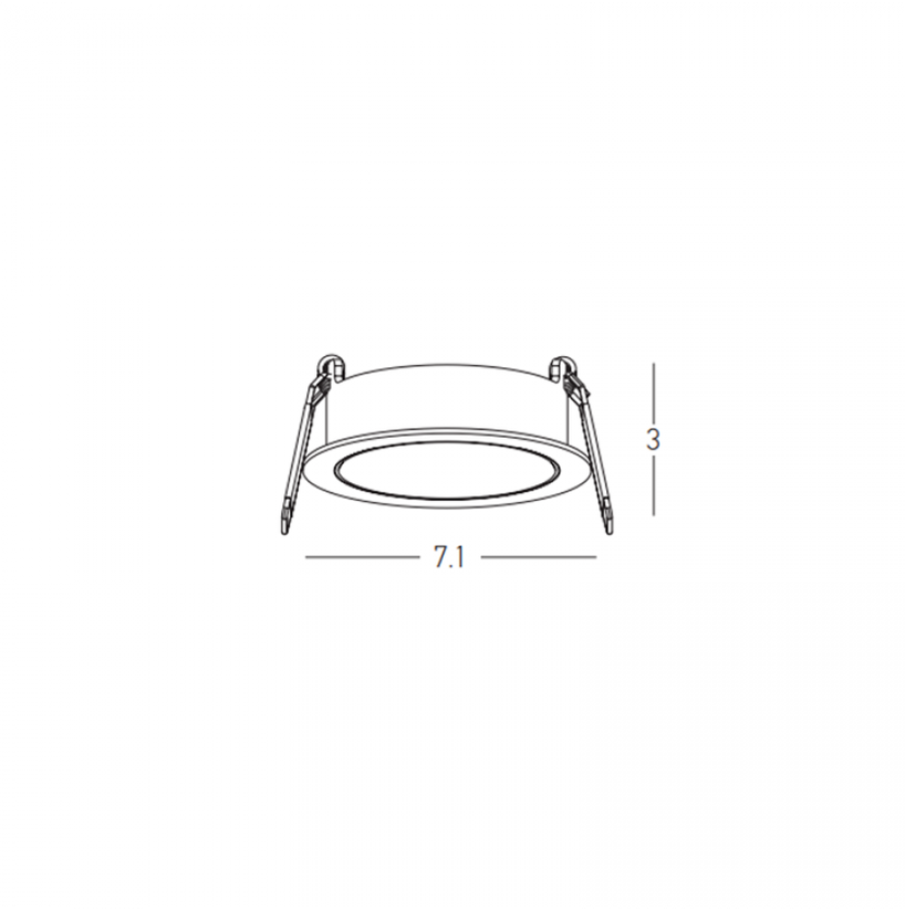 Įleidžiamo montavimo rėmelis LED moduliui, baltas, RRW342