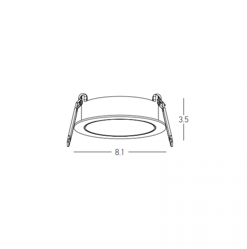 Įleidžiamo montavimo rėmelis LED moduliui, juodas, RRB344